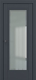 Межкомнатная дверь Неаполь B3, дверь со стеклом (графит премьер)