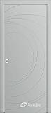 Межкомнатная дверь Ника Ф2, дверь с фрезеровкой Сфера (эмаль серая)