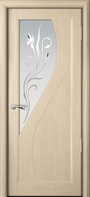 Яна, 800х2000, остекленная (беленый дуб)