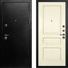 Дверь входная С-1/Панель шпон Фрейм-03, металл 1.5 мм, 2 замка, титан/ясень бисквит