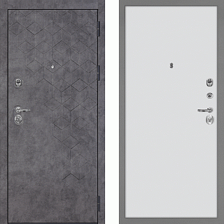 Дверь входная Тетра-126/PP, бетон темный/агат