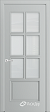 Межкомнатная дверь ДО Аврора-2, стекло сатин (эмаль серая)