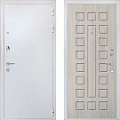 Дверь входная Премиум Сноу, шагрень белая/183 сосна белая