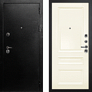 Дверь входная С-1/Панель эмаль Смальта-06, металл 1.5 мм, 2 замка, титан/слоновая кость Ral 1013