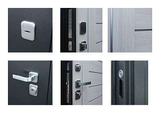 Дверь входная СБ-17, антик серебро/лиственница белая Дверь входная СБ-17, антик серебро/лиственница белая