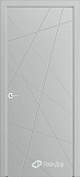 Межкомнатная дверь Ника Ф1, дверь с фрезеровкой Кристалл (эмаль серая)