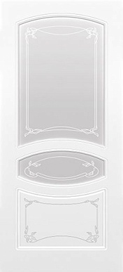 ДО Лира, 800х2000, сатин матовый (эмаль белая)