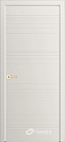 Межкомнатная дверь Ника Ф4, дверь крашеная с фрезеровкой Линии (эмаль жасмин)