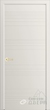 Ника Ф4, дверь крашеная с фрезеровкой Линии (эмаль жасмин)