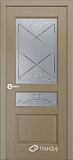 Межкомнатная дверь ДП Калина-К, со стеклом (тон 43)