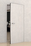 Скрытая дверь Скрытая дверь под покраску Elen ALU, с алюминиевой кромкой, открывание на себя