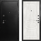 Дверь входная С-1/Панель экошпон Сиена-1, металл 1.5 мм, 2 замка, титан/дуб жемчужный