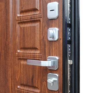 Дверь входная Техно М, медный антик/орех темный