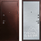 Дверь входная С-3/Гладкая панель экошпон, металл 1.5 мм, 2 замка, медный антик/дуб скай серый