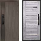 Дверь входная Ривьера/PSK-1 с электронным замком, дымчатый камень/ривьера грей
