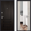 Дверь входная Премиум 116, венге/сосна белая, зеркало XXL