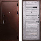 Дверь входная Евро-3/PSK-1, медный антик/ривьера грей