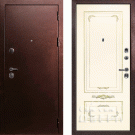 Дверь входная C-3/Панель эмаль Смальта-09, металл 1.5 мм, 2 замка, медный антик/слоновая кость Ral1013, патина золото