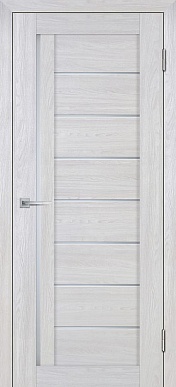 Дверь межкомнатная экошпон Лайт-41, со стеклом сатинат светлый (арктик)