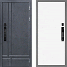 Дверь входная Скандинавия с электронным замком, бетон антрацит/панель под покраску