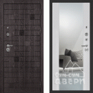 Дверь входная с зеркалом Нона-36/PR-71Z, металл 1.5 мм, 2 замка KALE, горький шоколад/сандал белый