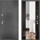 Дверь входная Премиум SB, антик серебро/венге, зеркало XXL