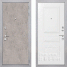 Дверь входная Лофт, бетон светлый/Классика сноу