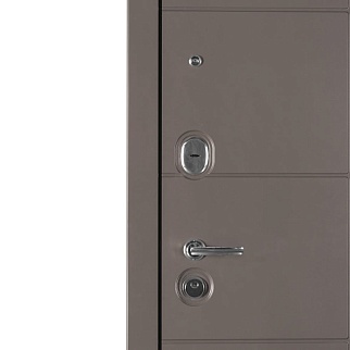 Дверь входная Моно/PR-103, коричнево-серый/белый