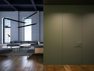 Скрытая дверь под покраску Elen, без кромки, открывание на себя