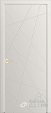 Ника Ф1, дверь с фрезеровкой Кристалл (эмаль жасмин)