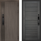 Дверь входная Ривьера/Техно-708 с электронным замком, дымчатый камень/грей