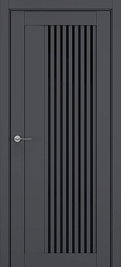 S-21, дверь со стеклом, пленка матовая (графит премьер матовый)