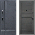 Дверь входная Скандинавия/Техно-708, бетон антрацит/грей