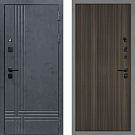 Дверь входная Скандинавия, бетон антрацит/эвкалипт африканский