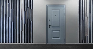 Дверь входная Ювентус-1, муар серый/графит