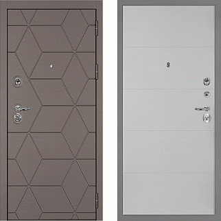 Дверь входная Тетра-181/PR-35, коричнево-серый/агат