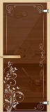 Дверь для бани Дашин узор, с рисунком